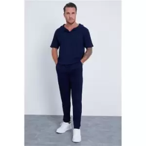 Image of I Saw It First Navy Polo Shirt & Jogger Set - Blue