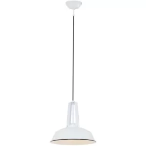 Image of Sienna Eden Dome Pendant Ceiling Lights White Shiny, Black Matt