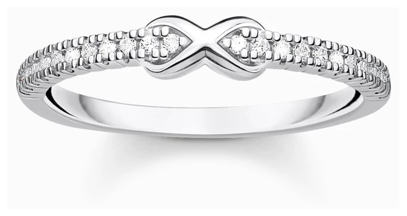 Image of Silver Zirconia Infinity Ring TR2322-051-14 / Size 52