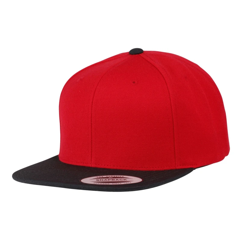 Image of Yupoong Mens Flexfit Classic Varsity Snapback Cap in Dark Red Dark Red Male One Size