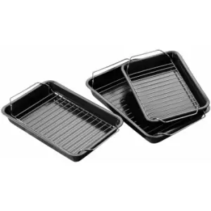 Image of Roasting Trays with Wire Racks - Set of 3 - Premier Housewares
