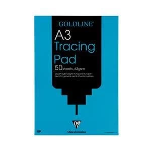 Image of Original Goldline A3 Popular Tracing Pad 63gsm 50 Sheets Pack of 5