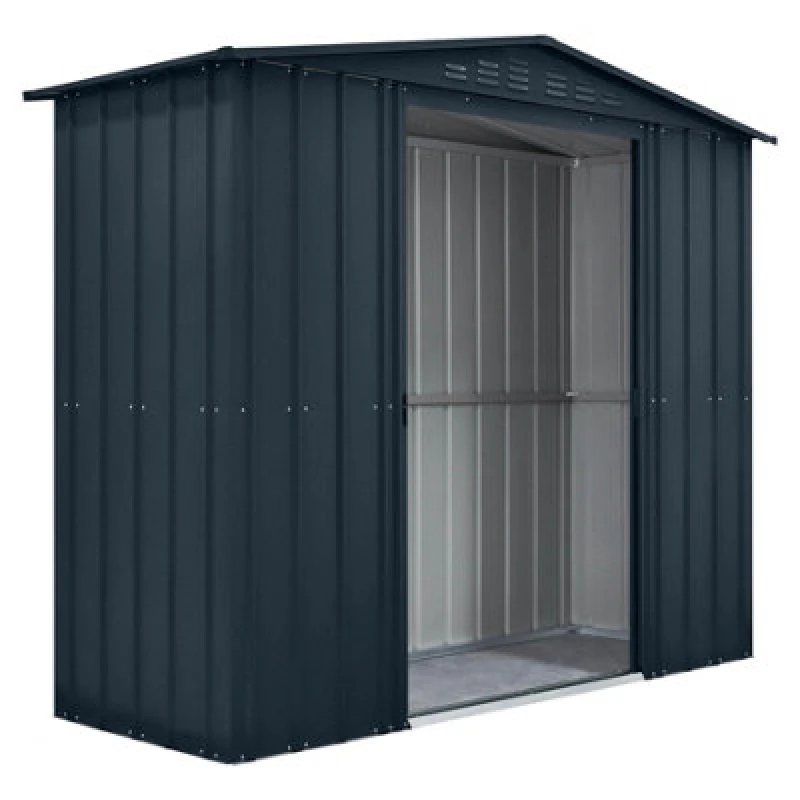 Image of Mercia Globel 8 x 3 Apex Grey Metal Shed, Grey ESDXL20MET207