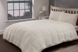 Image of BHS Home Cream Teddy Bear Fleece 13.5 Tog Duvet - Single