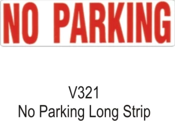 Image of Outdoor Grade Vinyl Sticker - White - No Parking- CASTLE PROMOTIONS- V321