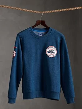 Image of Superdry Limited Edition Standard Patch Crew Sweatshirt, Red, Size 6, Women