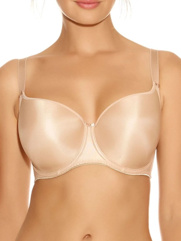 Image of Fantasie Womens Smoothing Moulded T-Shirt Bra in Nude Size: 34H Nude Female 34H