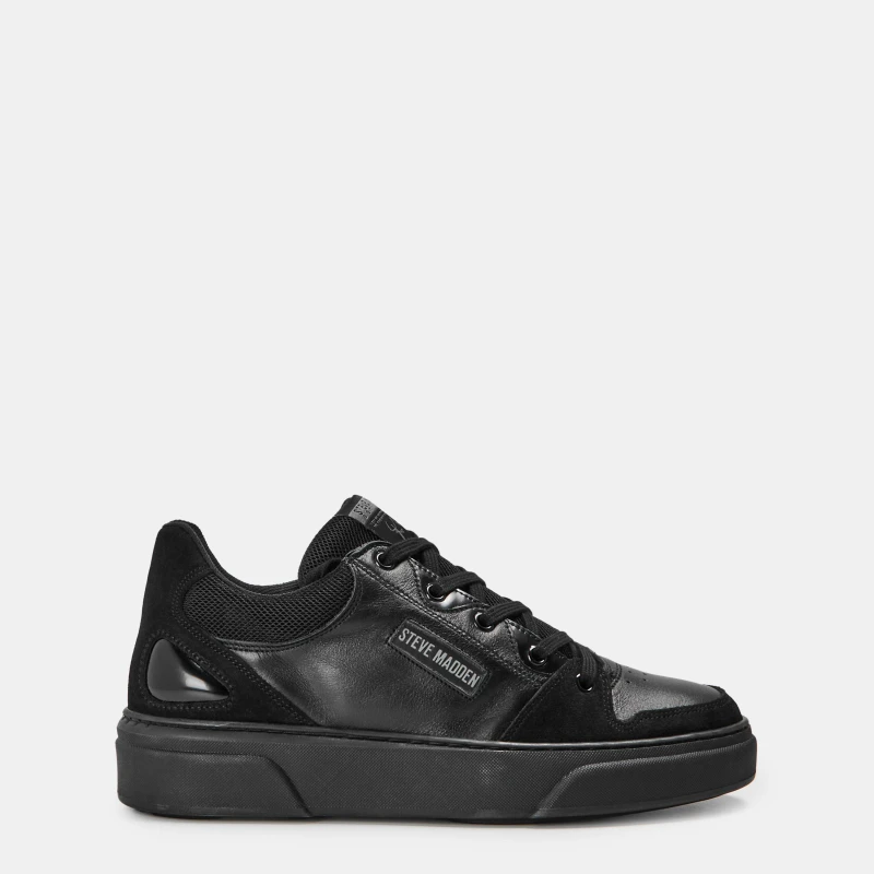 Image of Steve Madden Mens Kingpin Low-Top Trainers Black male 6 (39)