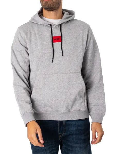 Image of HUGO Daratschi214 Pullover Hoodie Open Grey S
