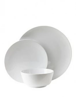 Image of Premier Housewares White Stoneware 12 Piece Dinner Set