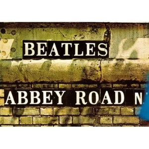 Image of The Beatles - Abbey Road Sign Postcard
