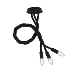 Image of LOVER 3 Light Multi Arm Semi Flush Ceiling light Black 100x120cm
