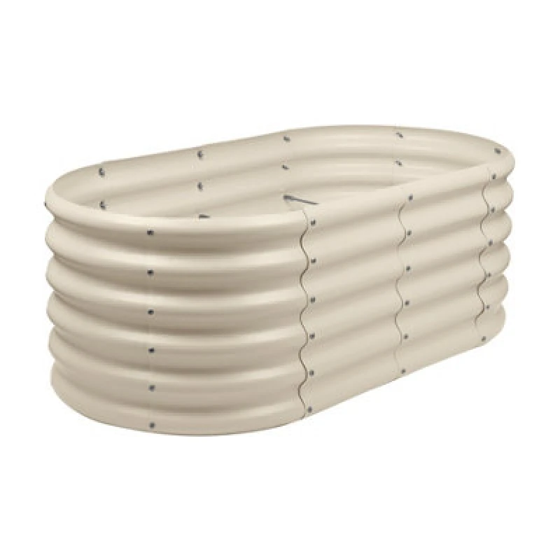 Image of Harbour Housewares Rounded Raised Garden Bed - 120Cm X 60Cm X 45Cm - Ivory