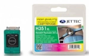 Image of HP351XL CB338EE Colour Remanufactured Ink Cartridge by JetTec H351XL