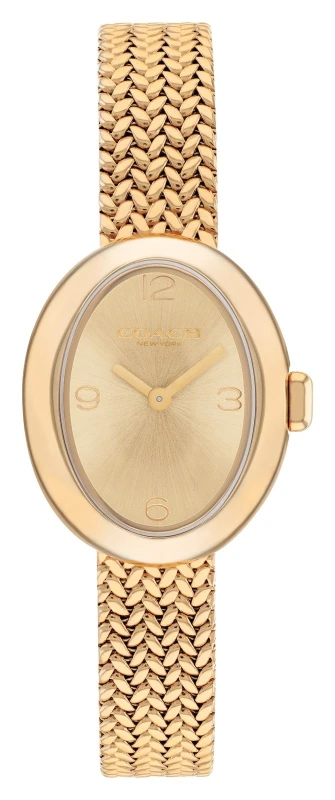 Image of Coach 14504567 Womens Sammy (22.5mm) Gold Sunray Dial / Watch
