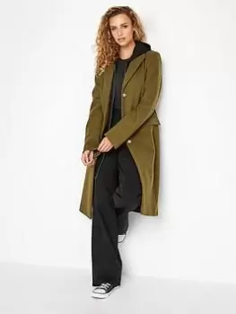 Image of Long Tall Sally City Coat - Olive, Green, Size 14, Women