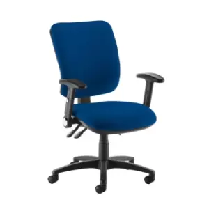 Image of Dams MTO Senza High Back Operator Chair with Folding Arms - Blue