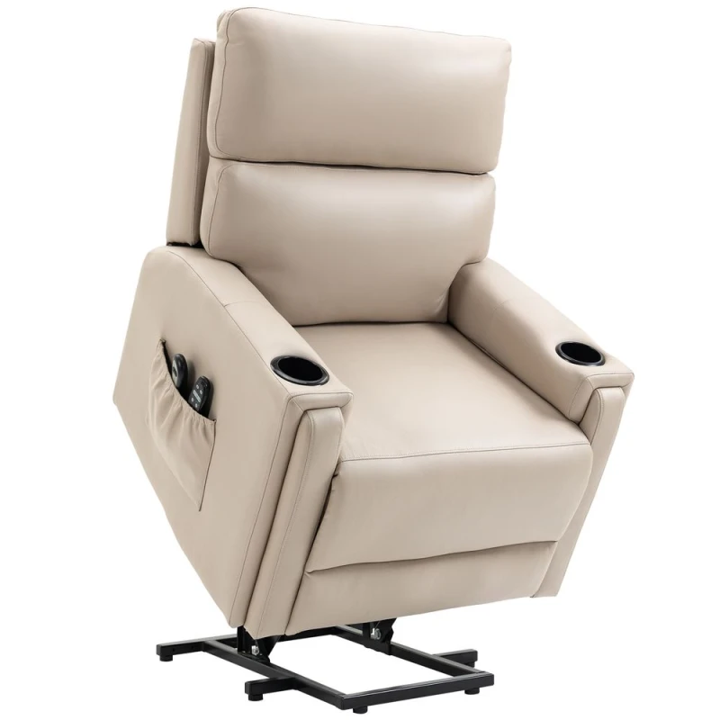 Image of HOMCOM Lift Chair For Living Room, Recliner Chair With Vibration Massage, Heat 713-150V70BG