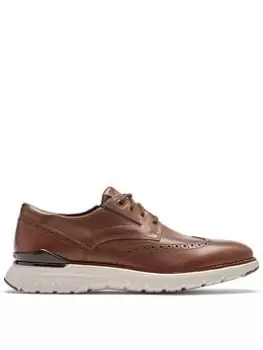 Image of Rockport Wingtip Shoes, Hazelnut, Size 8, Men