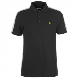 Image of Lyle and Scott Taped Polo Shirt - True Black 572