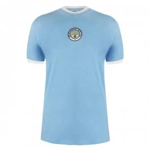 Image of Score Draw Manchester City 1972 Home Shirt Mens - Sky