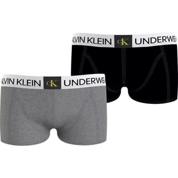 Image of Calvin Klein 2pk MG Trunk Junior - Grey/Black 0UB