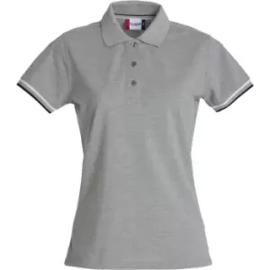 Image of Clique Womens/Ladies Newton Polo Shirt (L) (Grey Melange)