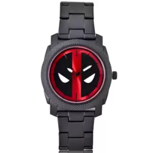 Image of Marvel Deadpool Matte Black Stainless Steel Bracelet Watch