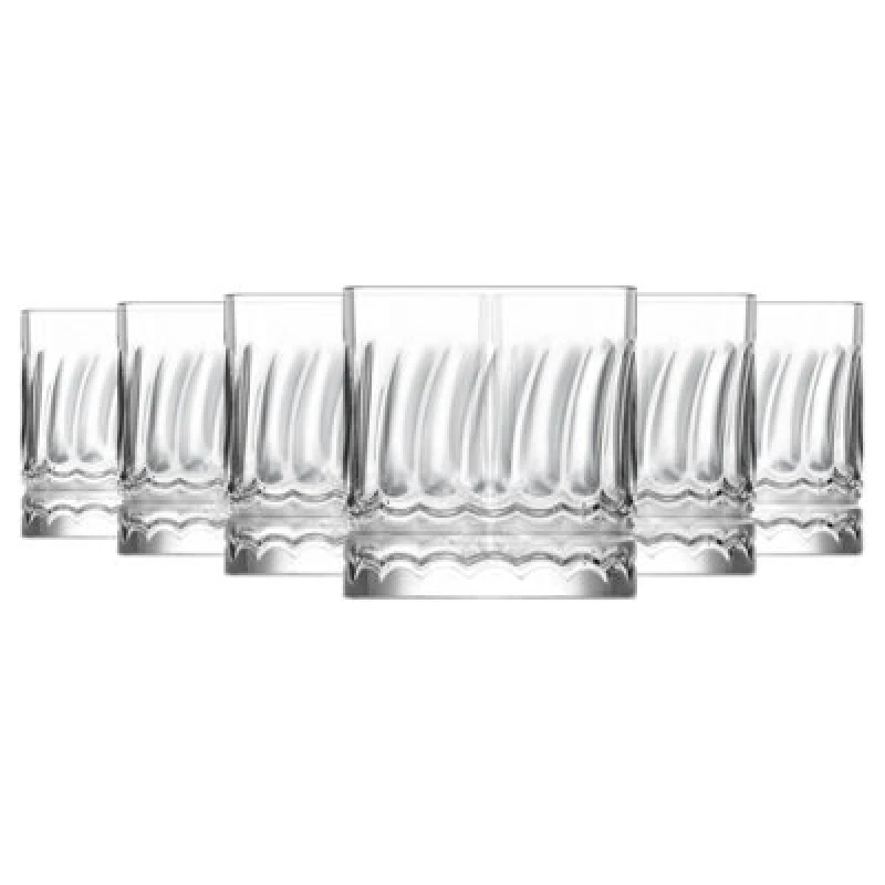 Image of Lav Wave Whisky Glasses - 330Ml - Pack Of 6