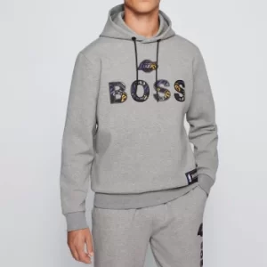 Image of Hugo Boss X NBA Lakers Pullover Hoodie Medium Grey Size S Men