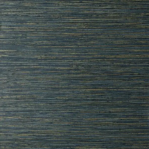 Image of Crown Grasscloth Luxury Textured Wallpaper Navy Metallic Modern Feature Wall - Crown WL-M1769