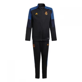 Image of adidas Real Madrid Tiro Tracksuit Kids - Black