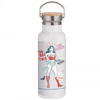 Image of Wonder Woman You Got This Portable Insulated Water Bottle - White