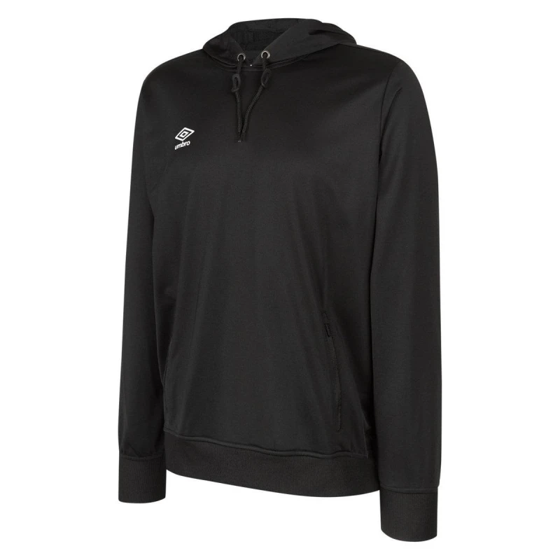 Image of Umbro Umbro Men Club Essential Polyester Hoodie in Black Size: Small Black S Male 5063377228557