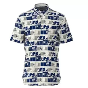 Image of Boss Magneton Short Sleeve Shirt Mens - Blue