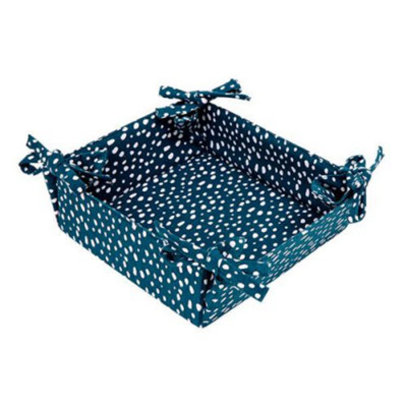 Image of Dexam Sintra Recycled Cotton Spotted Bread Basket Ink Blue