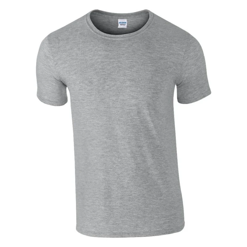 Image of Gildan Soft Style Ringspun T Shirt Grey male