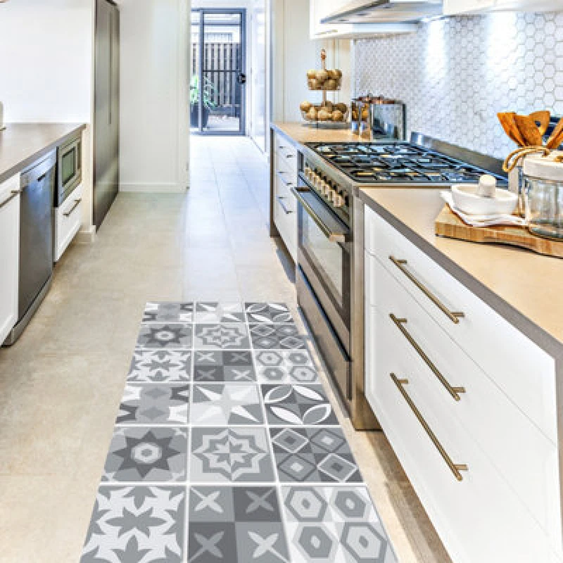 Image of Artsy Mats Lefkada Vinyl Floor Mat 190x67cm Grey unisex