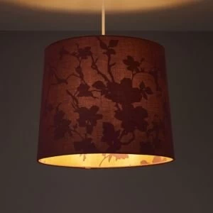 Image of Colours Constance Purple Linen Effect Inner Print Light Shade D122mm