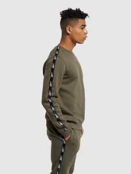 Image of Reebok Essentials Tape Crew, Green Size M Men