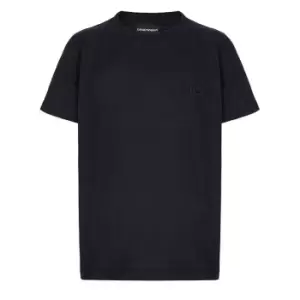 Image of Emporio Armani Badge Logo T Shirt - Black