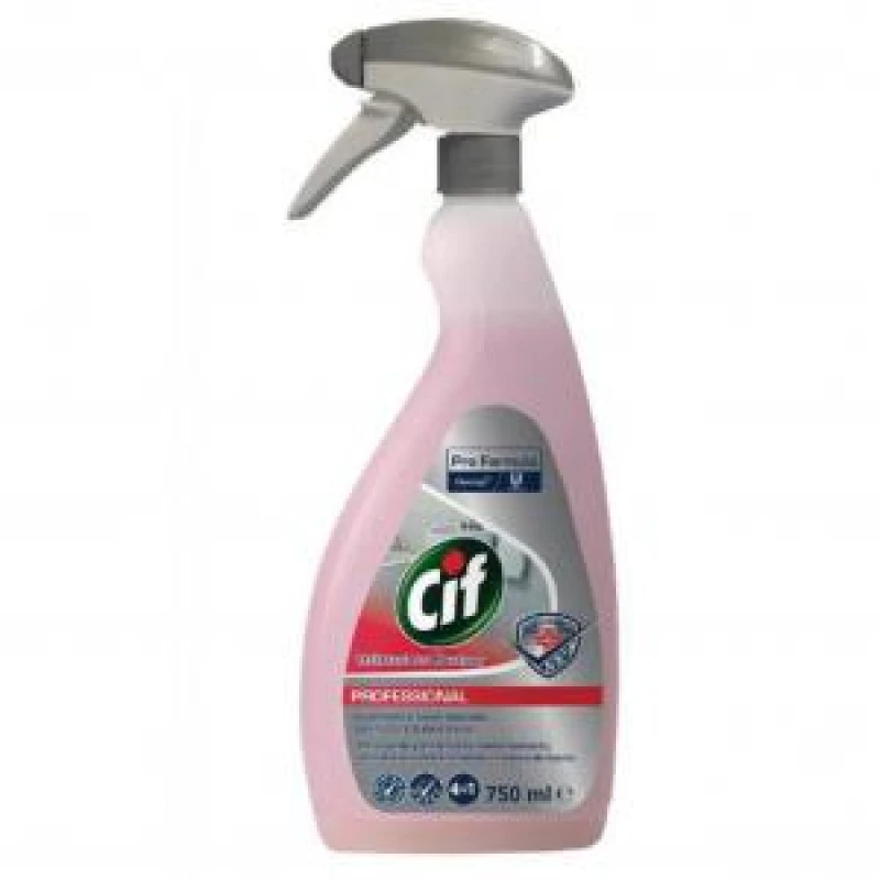 Image of Cif Pro Formula 4 - in - 1 Washroom Cleaner and Disinfectant Ready To Use 750ml