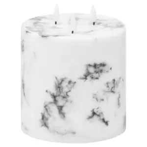 Image of Luxe Collection Natural Glow 6x6 Marble Effect LED Candle