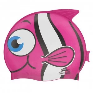 Image of Slazenger Kids Fun Silicone Cap - Pink Fish