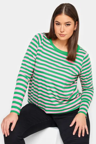 Image of Yours Printed Long Sleeve T-Shirt Green
