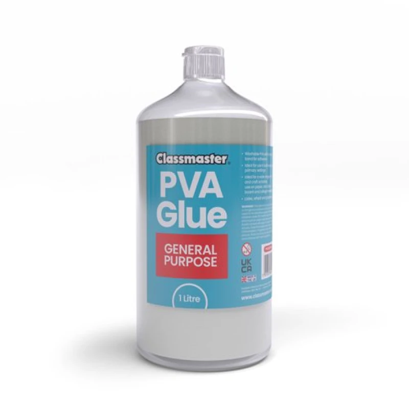 Image of Classmaster Red Label PVA Glue General Purpose 1 Litre PVA1000RD