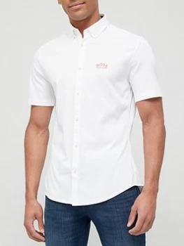 Image of Hugo Boss Athleisure Biadia Short Sleeve Shirt White Size L Men
