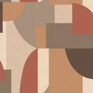 Image of Belgravia Decor Belgravia Decor Ceruti Geometric Wallpaper Paprika
