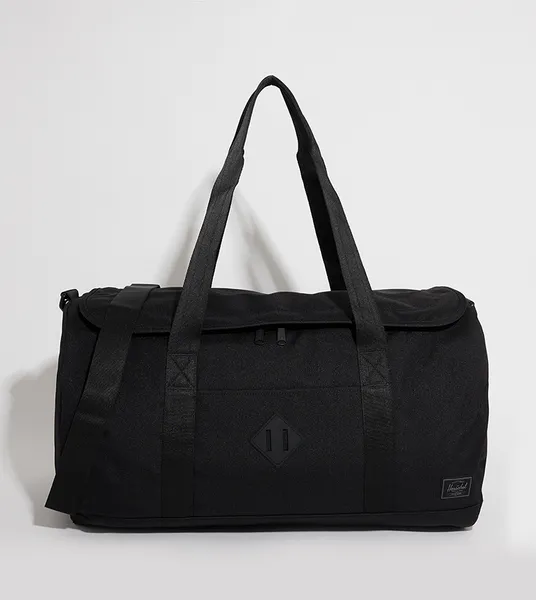 Image of Herschel Bags Mens Heritage Duffle Bag One Size Black Tonal HSL062-BLKTON-ONE