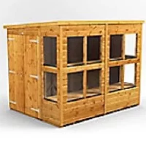 Image of Power Garden Shed 86PPPSDD Golden Brown 8x6